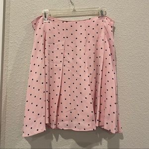 Pink polka dot skirt